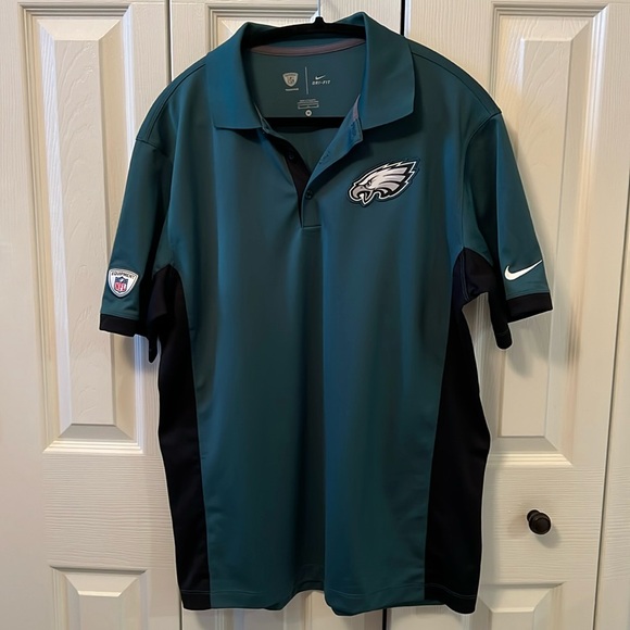 Nike NFL Eagles Dri Fit Men’s Polo Shirt Green Equipment Training 
Size Medium - Picture 1 of 11